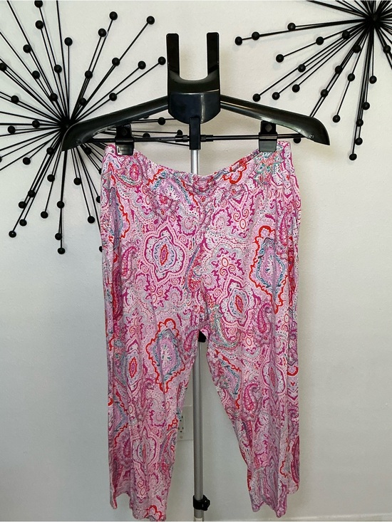 Soma Pants - Soma Cool Nights Paisley Capri Pajama Lounge Pants Pink Multicolor Size Small
